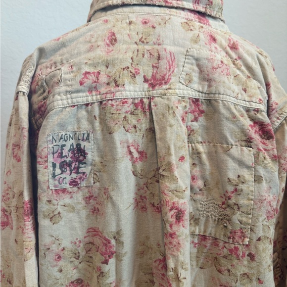 Magnolia Pearl Pink and Cream Floral Shirt - Picture 3 of 4